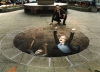 Chalk Drawing 8 -  Falling Down a Well